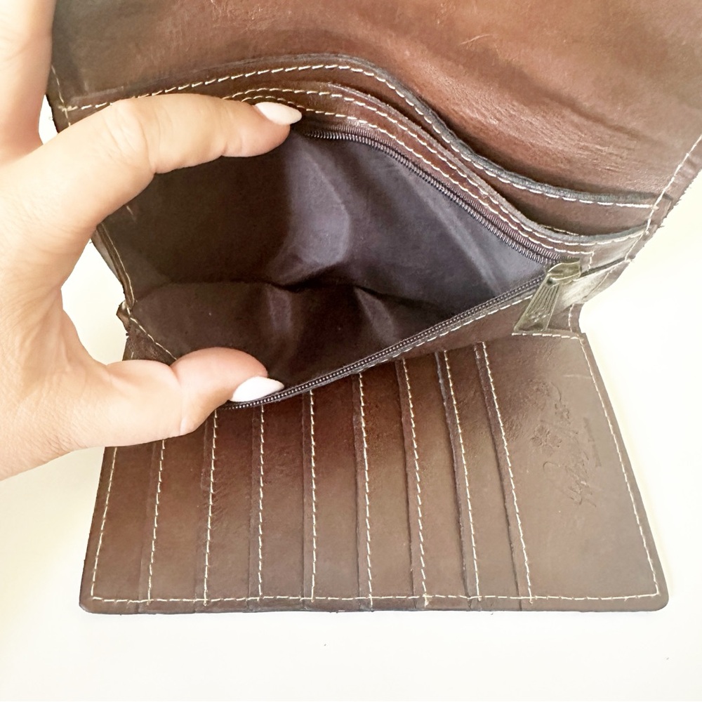 Patricia Nash Colli Flap Trifold Wallet Florence Brown Tooled Leather P32777 - Picture 12 of 15